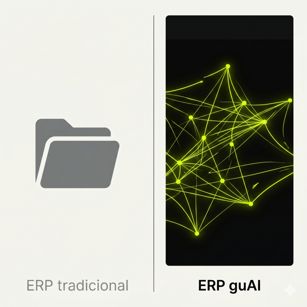 ERP tradicional vs. ERP guAI: la diferencia entre un archivo y un equipo